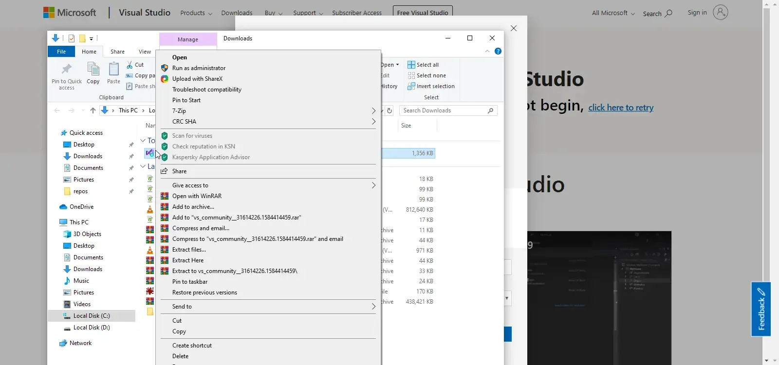 install visual studio 2019 community