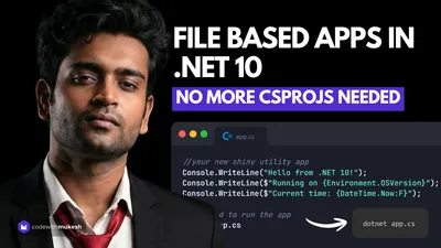 dotnet run app.cs - Run C# Without a Project File in .NET 10