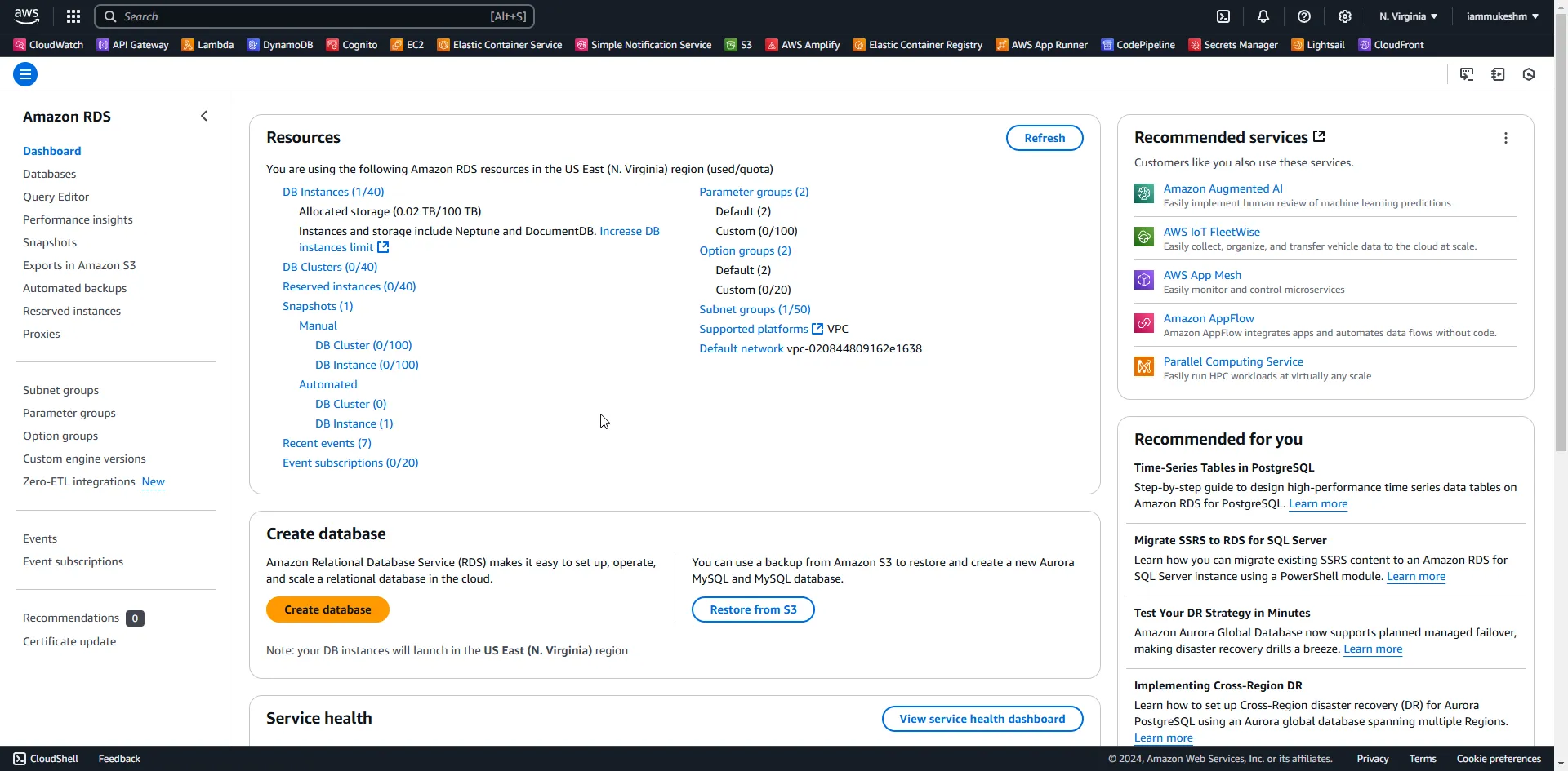 Create RDS Instance