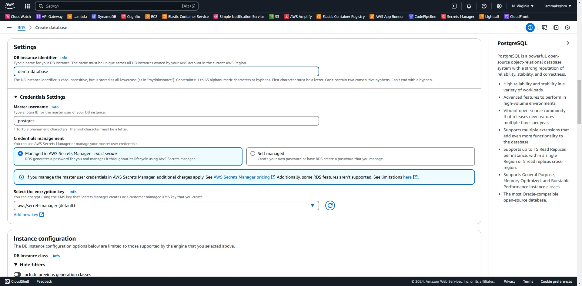 Create RDS Instance