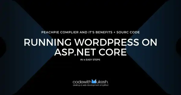 Running WordPress on ASP.NET Core in 4 Easy Steps - Peachpie