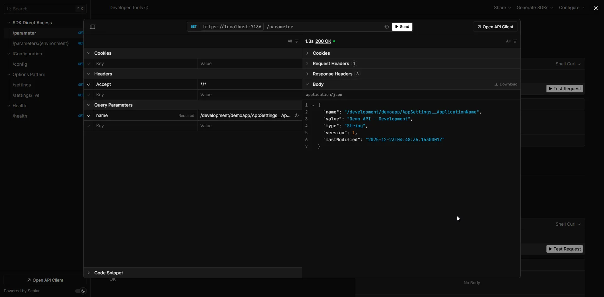 Get Single Parameter
