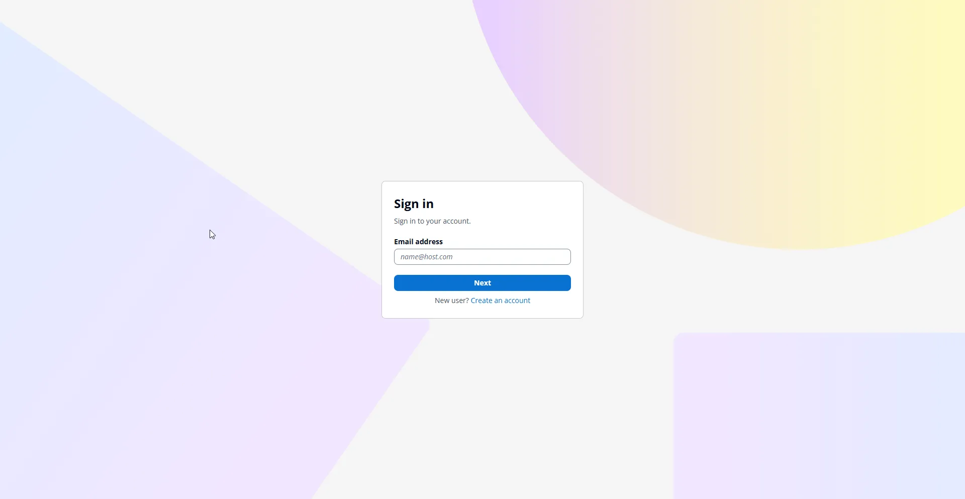 Hosted UI login page preview