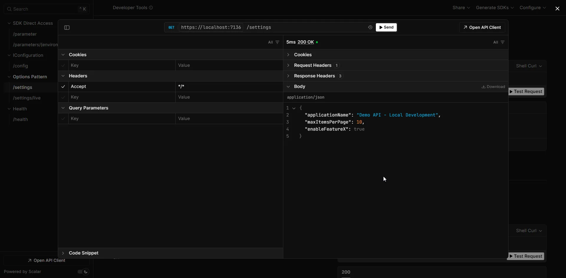 Strongly-typed configuration with Options pattern Options Pattern Integration