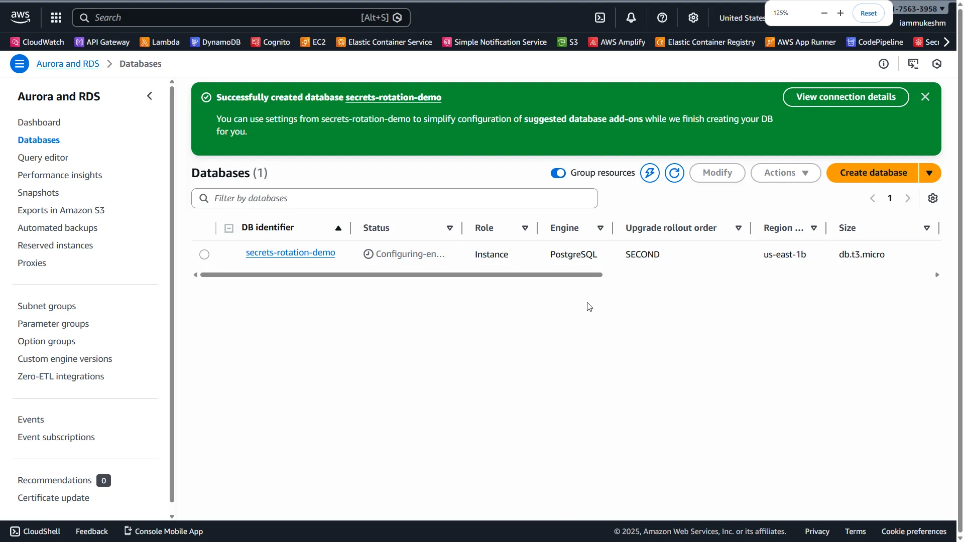 RDS Instance Available