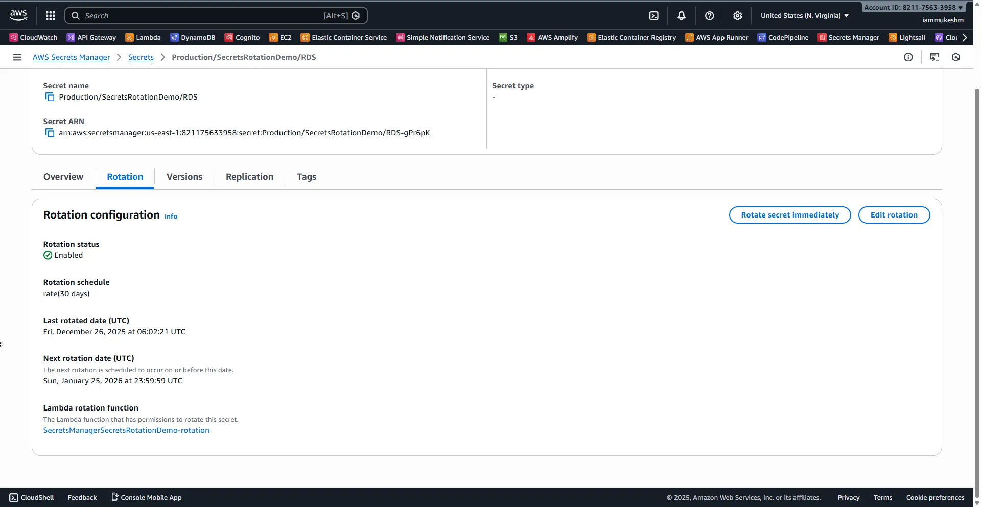 Secret Rotation Status