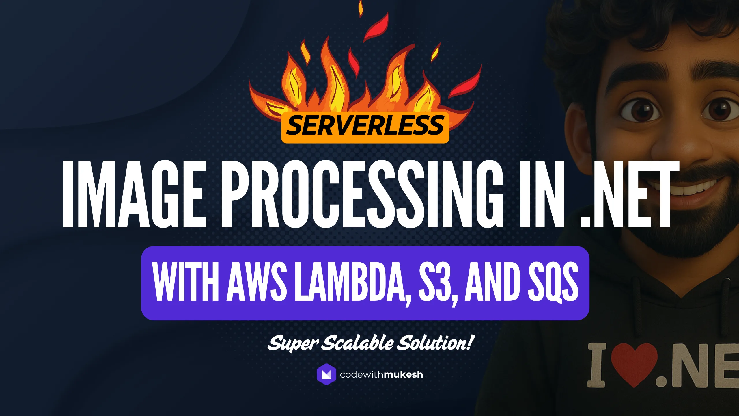 Serverless Image Processing with .NET on AWS using S3, SQS, and Lambda