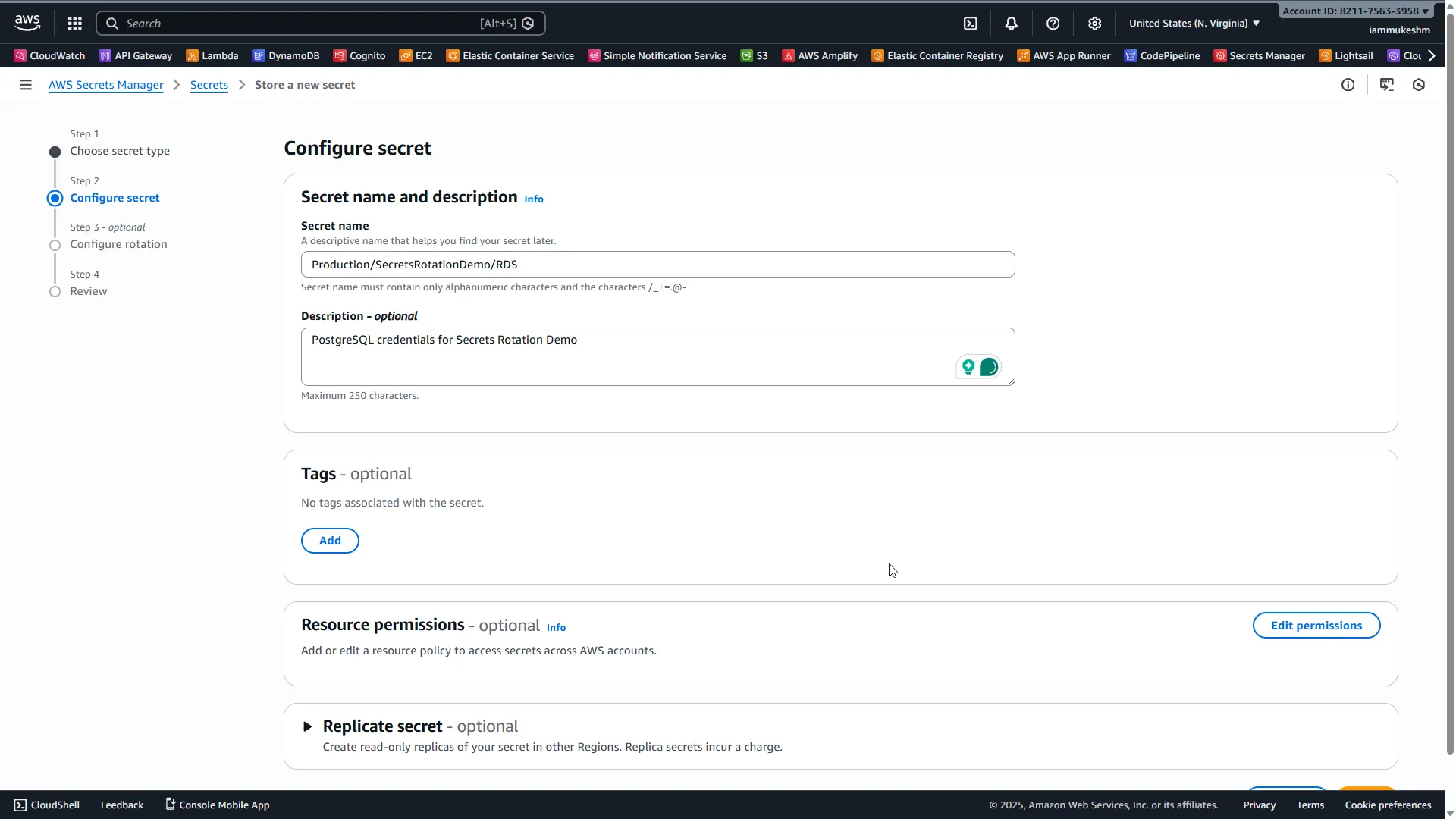 Configure Secret Name