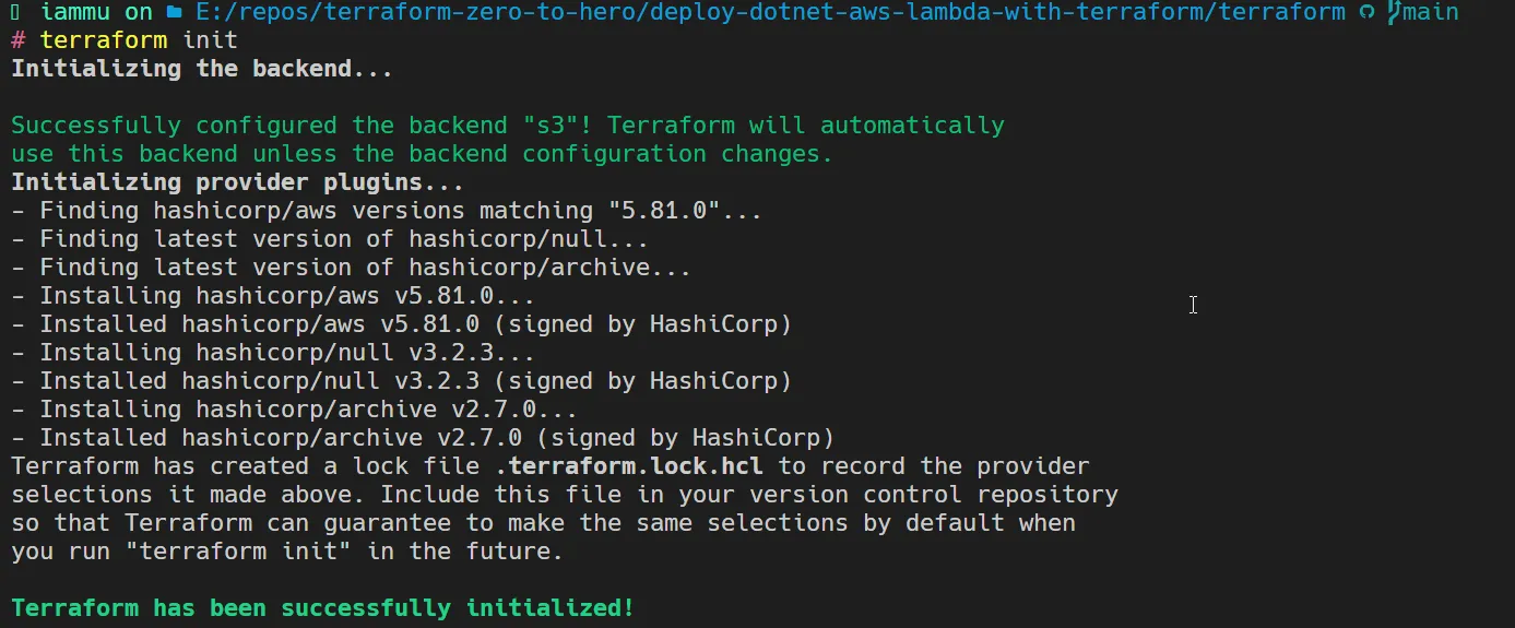 Terraform Init