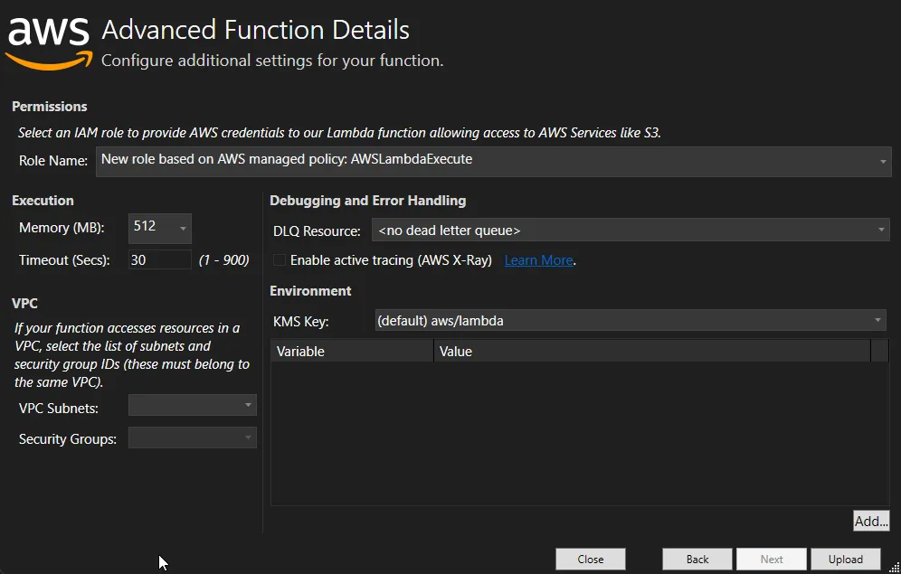 upload lambda upload lambda